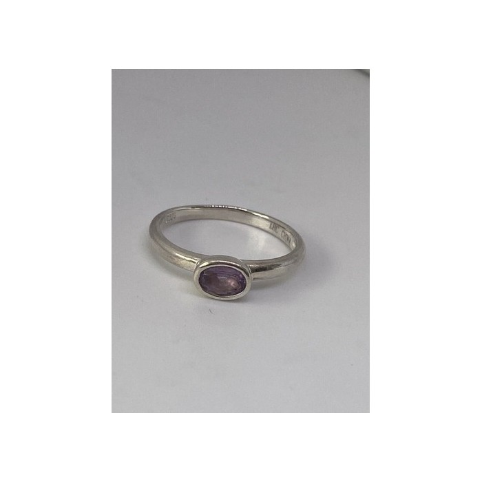 925 Sterling Silver With Amethyst Ring Size 8