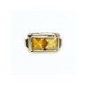14K WHITE GOLD HESSONITE RING SIZE 7