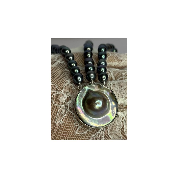 925 STERLING SILVER UNIQUE BRACELET FRESHWATER PEARLS LENGHT 8 INCH