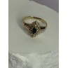 14K YELLOW GOLD SAPPHIRE & DIAMONDS RING SIZE 9