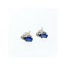 10K WHITE GOLD LONDON BLUE TOPAZ & DIAMONDS EARRINGS