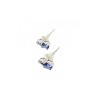 10K WHITE GOLD LONDON BLUE TOPAZ & DIAMONDS EARRINGS