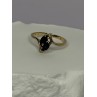 14K YELLOW GOLD SAPPHIRE & DIAMOND RING SIZE 7.5