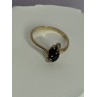 14K YELLOW GOLD SAPPHIRE & DIAMOND RING SIZE 7.5