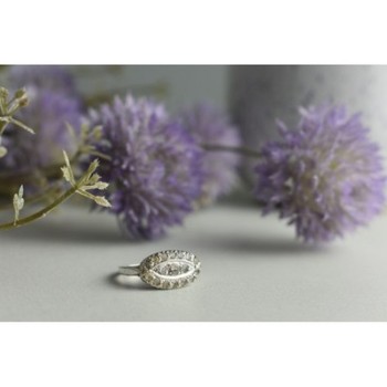 925 Sterling Silver White Beryl/goshenite Ring Size 5.5