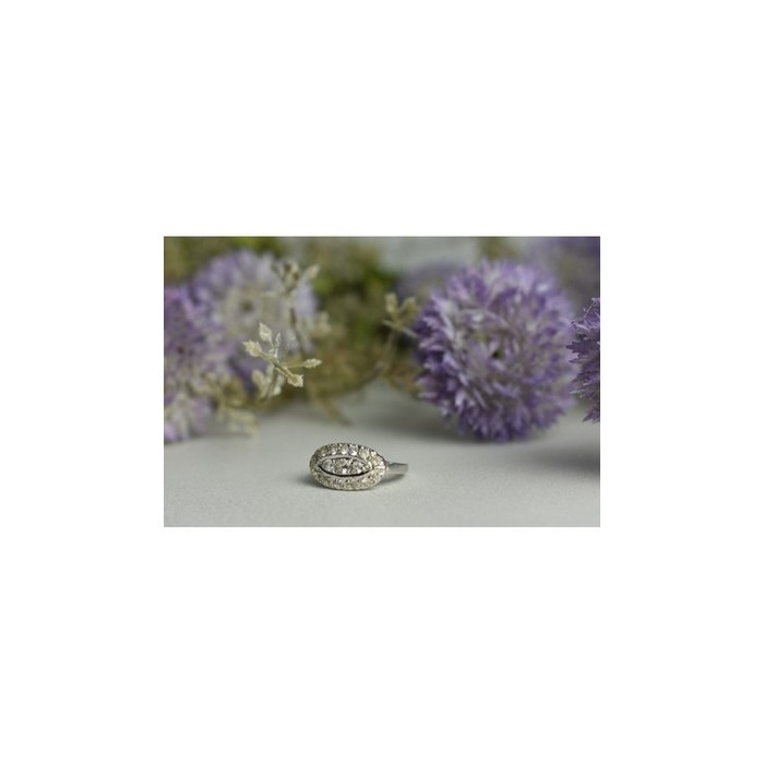 925 Sterling Silver White Beryl/goshenite Ring Size 5.5