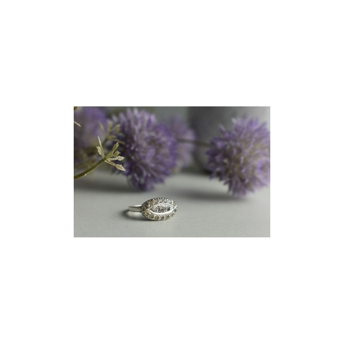 925 Sterling Silver White Beryl/goshenite Ring Size 5.5