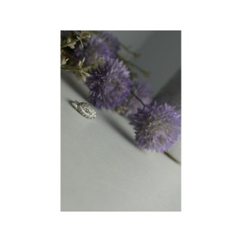 925 Sterling Silver White Beryl/goshenite Ring Size 5.5