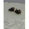 14K YELLOW GOLD SAPPHIRE & DIAMOND DREAM EARRINGS LENGTH 0.4 INCH