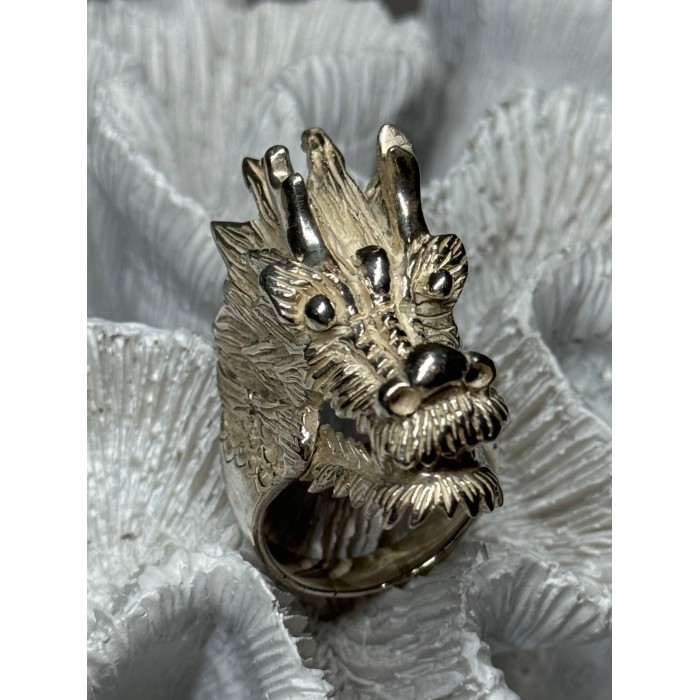925 STERLING SILVER DRAGON RING SIZE 11