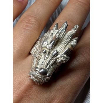 925 STERLING SILVER DRAGON RING SIZE 11