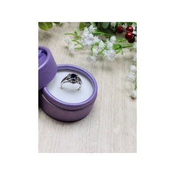 925 Sterling Silver Black Spinel Ring Size 6.5