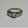 925 Sterling Silver Topaz Ring Size 6