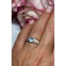 925 Sterling Silver Topaz Ring Size 6