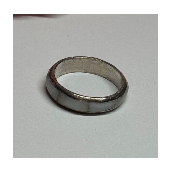 925 Sterling Silver Abalone Ring Size 5.5