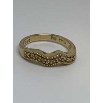 925 Sterling Silver Ring & CZ Size 6.75