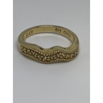 925 Sterling Silver Ring & CZ Size 6.75