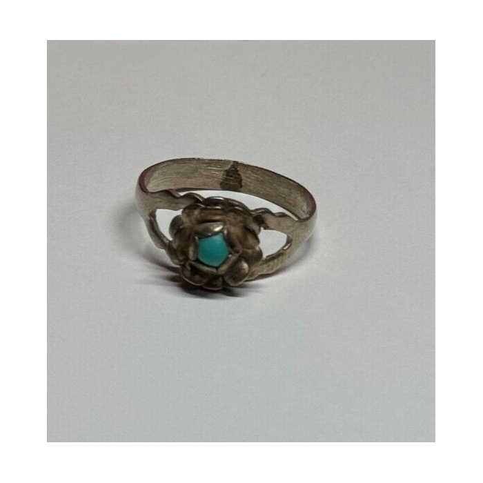 925 Sterling Silver Turquoise Ring Size 6
