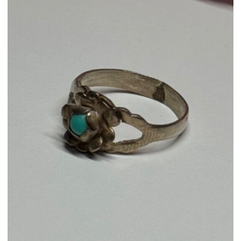 925 Sterling Silver Turquoise Ring Size 6