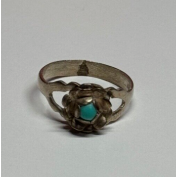 925 Sterling Silver Turquoise Ring Size 6