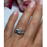 925 Sterling Silver White Topaz Ring Size 6