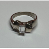 925 Sterling Silver White Topaz Ring Size 6