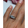 925 Sterling Silver White Topaz Ring Size 6