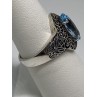 925 Sterling Silver Ring With Topaz Size 6.75