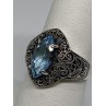 925 Sterling Silver Ring With Topaz Size 6.75