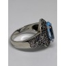 925 Sterling Silver Ring With Topaz Size 6.75