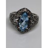 925 Sterling Silver Ring With Topaz Size 6.75