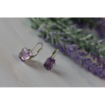 925 Sterling Silver Purple Tourmaline Earrings