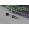 925 Sterling Silver Purple Tourmaline Earrings