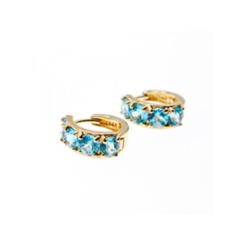 14K YELLOW GOLD TOPAZ EARRINGS