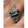 925 STERLING SILVER DRAGON RING SIZE 9