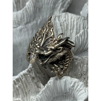 925 STERLING SILVER DRAGON RING SIZE 9