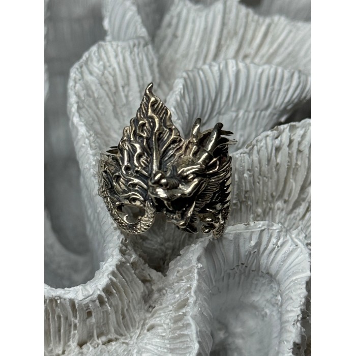 925 STERLING SILVER DRAGON RING SIZE 9