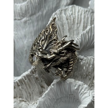 925 STERLING SILVER DRAGON RING SIZE 9