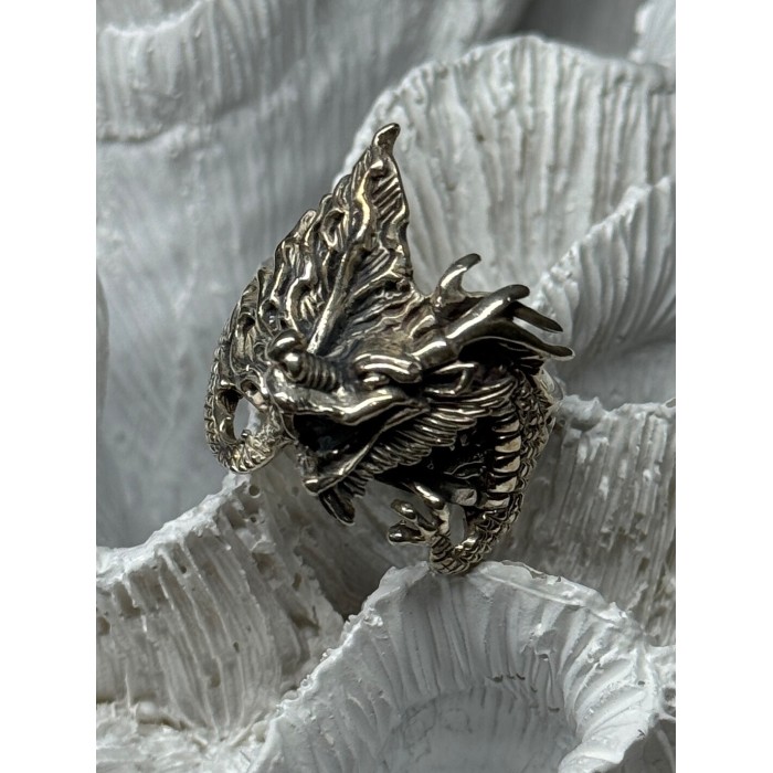 925 STERLING SILVER DRAGON RING SIZE 9