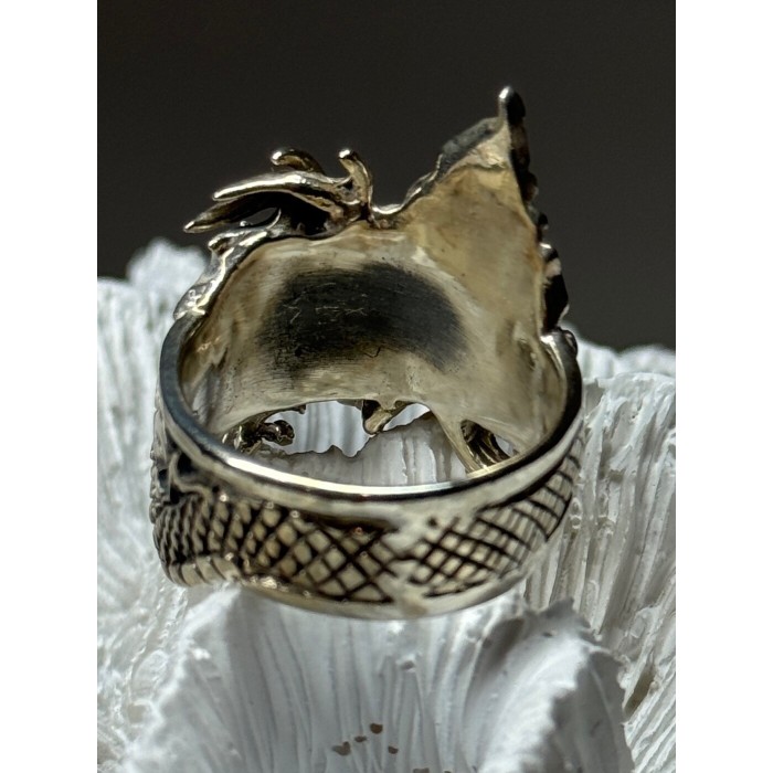 925 STERLING SILVER DRAGON RING SIZE 9