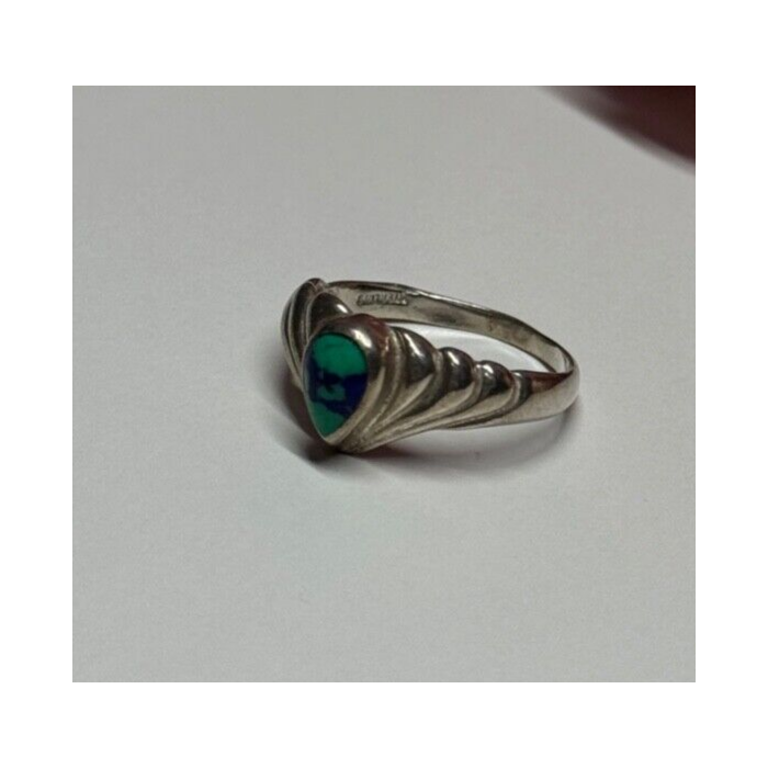 925 Sterling Silver Turquoise Ring Size 5.5