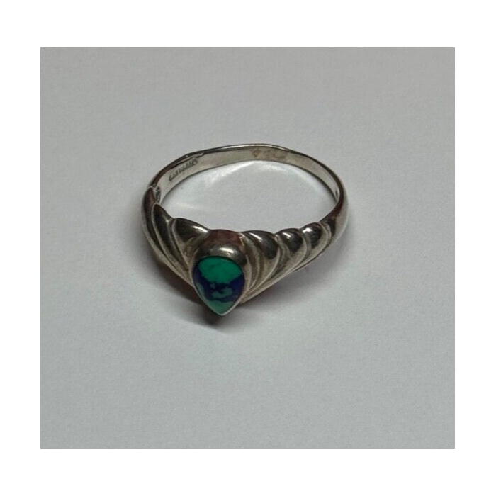 925 Sterling Silver Turquoise Ring Size 5.5