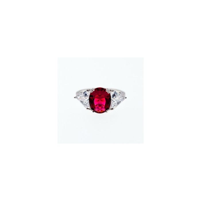 925 Sterling Silver Pink & White CZ Ring Size 12.5