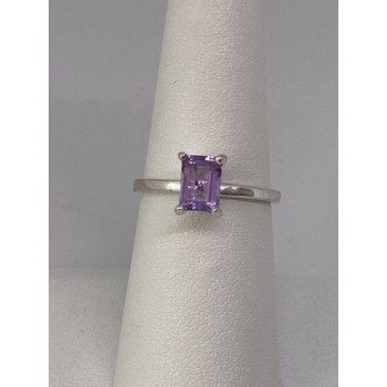 925 Sterling Silver Ring With Amethyst Size 6.75