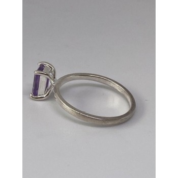 925 Sterling Silver Ring With Amethyst Size 6.75