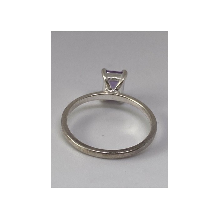 925 Sterling Silver Ring With Amethyst Size 6.75