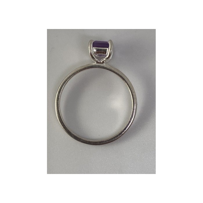 925 Sterling Silver Ring With Amethyst Size 6.75