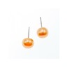 925 Sterling Silver Orange Pearls Stud Earrings