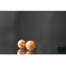 925 Sterling Silver Orange Pearls Stud Earrings