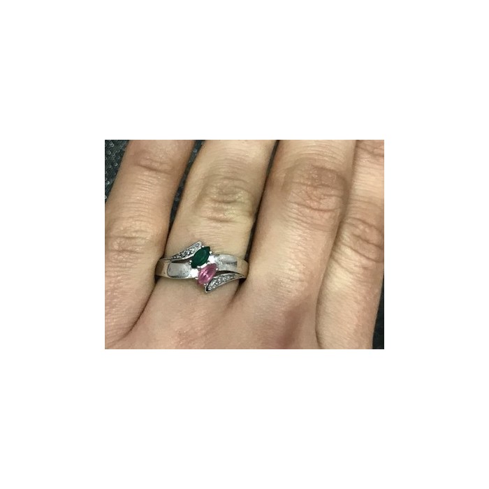 925 Sterling Silver CZ Ring Size 6.5